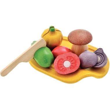 Plateau de 5 gros légumes en bois PLAN TOYS - Ma Rentrée Facile