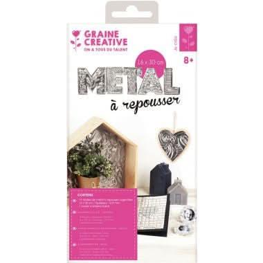 Pochette 10 feuilles métal à repousser aluminium 30x16cm - Ma Rentrée Facile