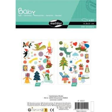 Pochette 350 maxi gommette baby noel - Ma Rentrée Facile