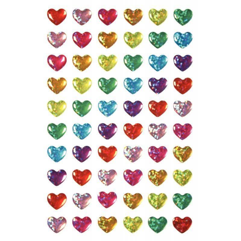 Pochette 360 c?urs époxy adhésifs holographiques - Ma Rentrée Facile