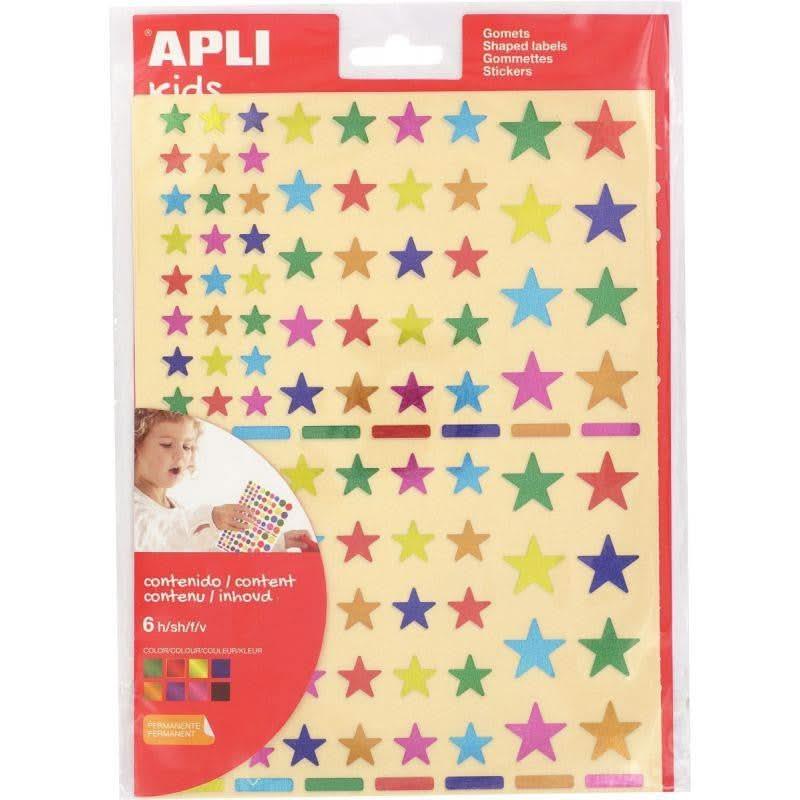 Pochette 624 gommettes étoiles couleurs assorties - Ma Rentrée Facile