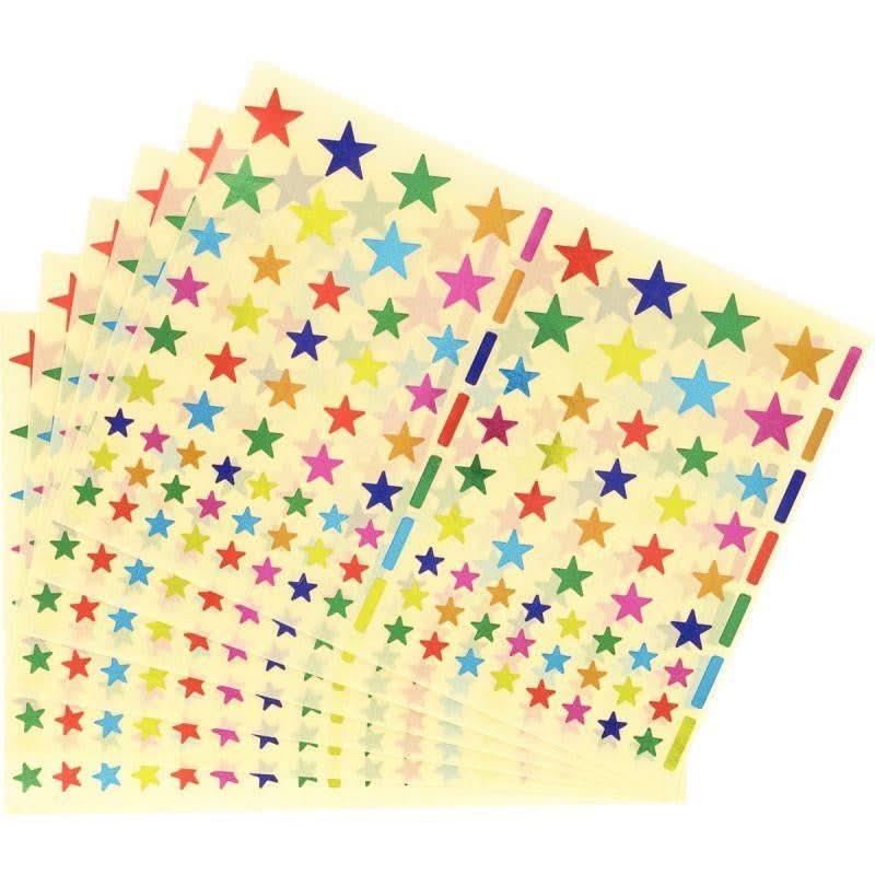 Pochette 624 gommettes étoiles couleurs assorties - Ma Rentrée Facile