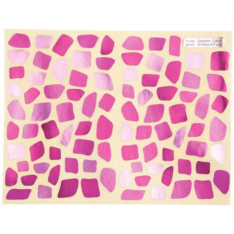 Pochette de 1 056 gommettes mosaïques métallisées assorties - Ma Rentrée Facile