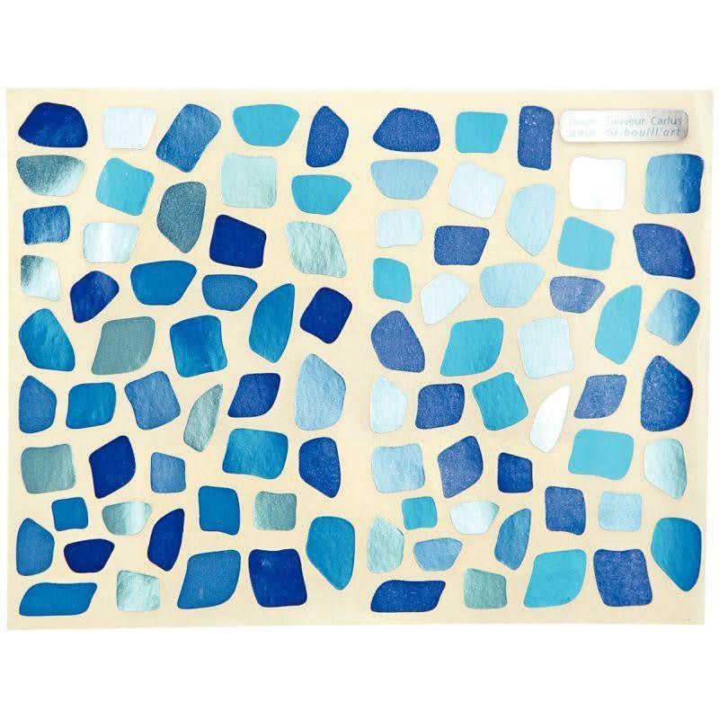 Pochette de 1 056 gommettes mosaïques métallisées assorties - Ma Rentrée Facile