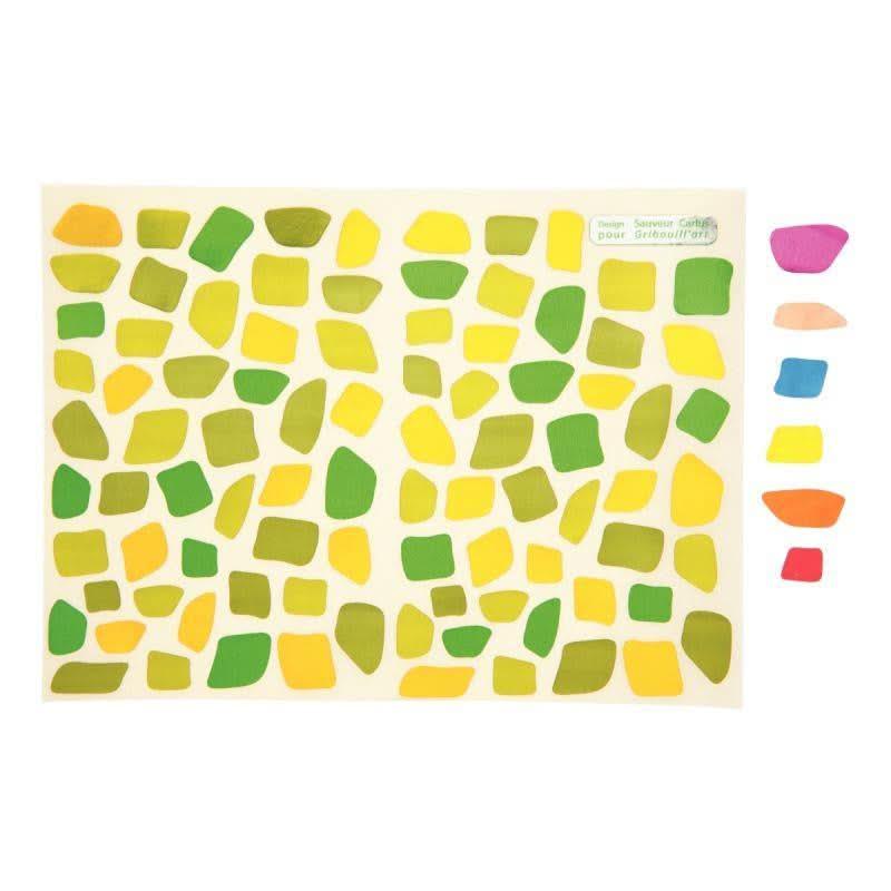 Pochette de 1 056 gommettes mosaïques métallisées assorties - Ma Rentrée Facile