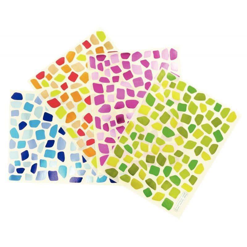 Pochette de 1 056 gommettes mosaïques métallisées assorties - Ma Rentrée Facile