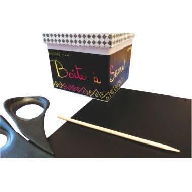 Pochette de 10 feuilles à gratter adhésive effet arc en ciel - Ma Rentrée Facile