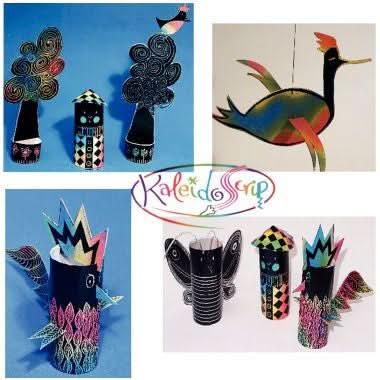 Pochette de 10 feuilles à gratter adhésive effet arc en ciel - Ma Rentrée Facile