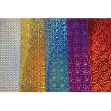 Pochette de 10 feuilles carton holographique assorties, 35x50cm, 195g - Ma Rentrée Facile