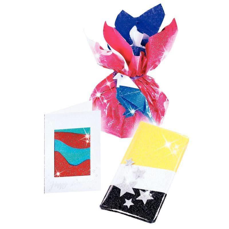 Pochette de 10 feuilles de papier pailleté 23x33 cm, 70g, 10 assortis - Ma Rentrée Facile