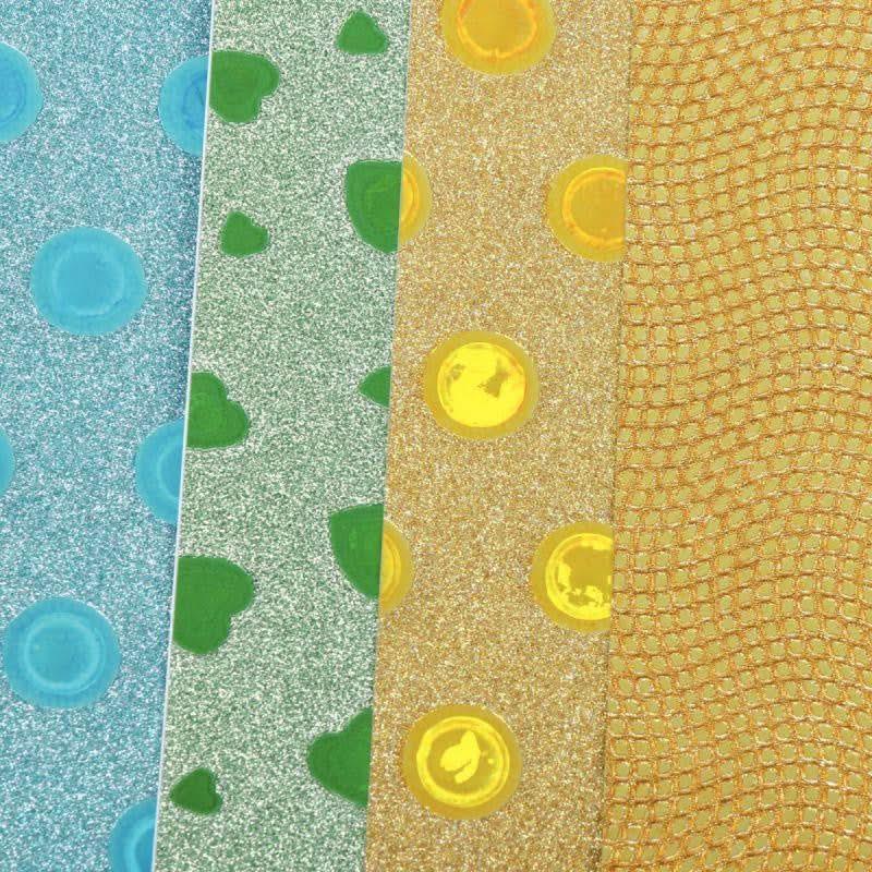 Pochette de 10 feuilles pailletées holographiques adhesives,21x29,7cm - Ma Rentrée Facile