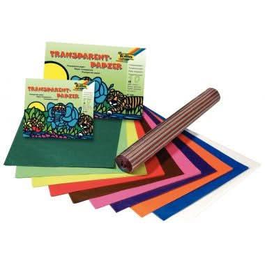 Pochette de 10 feuilles papier vitrail, couleurs assorties, 20x30cm - Ma Rentrée Facile