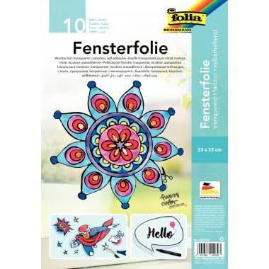 Pochette de 10 feuilles transparentes électrostatiques pour vitrail,23x33cm - Ma Rentrée Facile