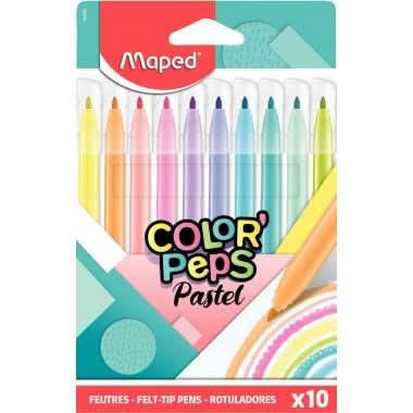 Pochette de 10 feutres pastel Color'Peps - Ma Rentrée Facile