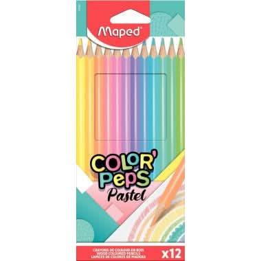 Pochette de 12 crayons de couleur pastel Color'Peps - Ma Rentrée Facile
