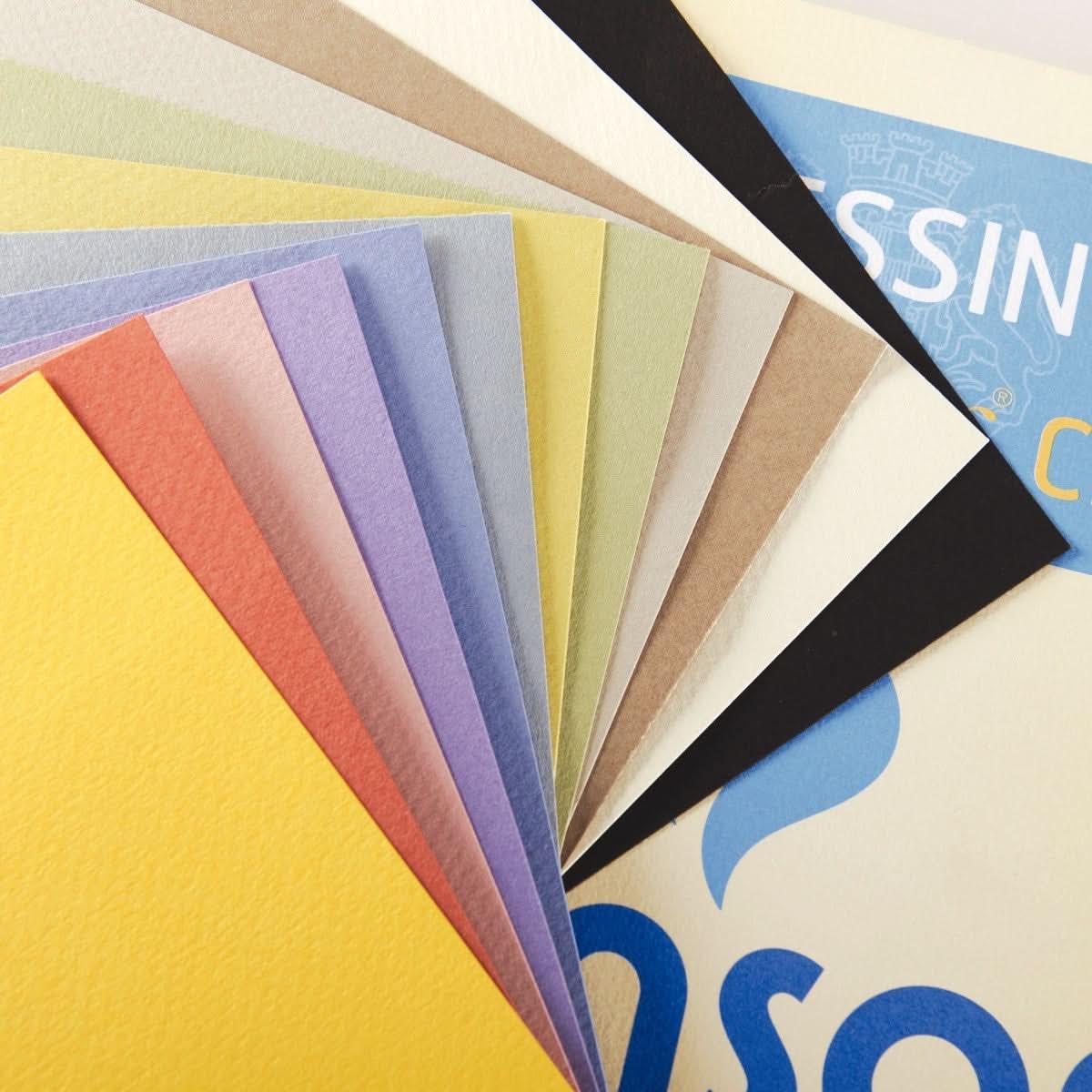 Pochette de 12 feuilles à dessin mi-teintes 160 g, format 24X32 cm couleurs claires CANSON. - Ma Rentrée Facile