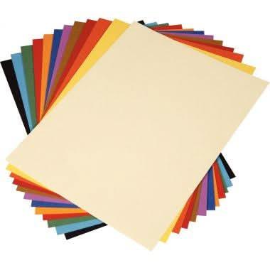 Pochette de 12 feuilles papier dessin 160g couleur format 24x32 cm teintes vives assorties - Ma Rentrée Facile