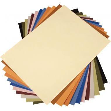 Pochette de 12 feuilles papier dessin 24x32 cm 160 g teintes pastels assorties et noir - Ma Rentrée Facile