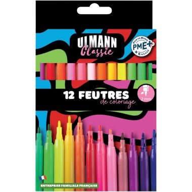 Pochette de 12 feutres pointe fine - Ma Rentrée Facile