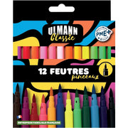 Pochette de 12 feutres pinceau pointe moyenne - Ma Rentrée Facile