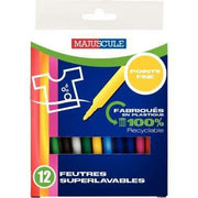 Pochette de 12 feutres pointe fine Majuscule - Ma Rentrée Facile