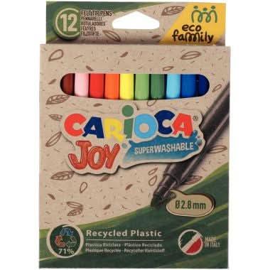 Pochette de 12 feutres pointe fine écologique Carioca Éco family Tita - Ma Rentrée Facile