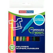 Pochette de 12 feutres pointe moyenne Majuscule - Ma Rentrée Facile