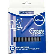 Pochette de 12 feutres pointe moyenne gris Majuscule - Ma Rentrée Facile