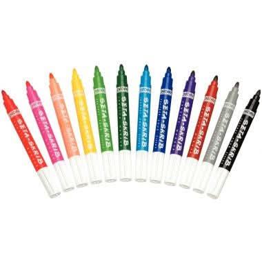 Pochette de 12 feutres textiles SETA-SKRIB Pebéo - Ma Rentrée Facile