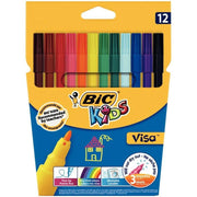 Pochette de 12 feutres pointe fine Bic Kids Visa 880 - Ma Rentrée Facile