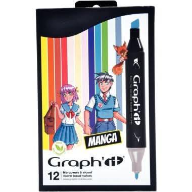 Pochette de 12 markers Graph'it manga - Ma Rentrée Facile
