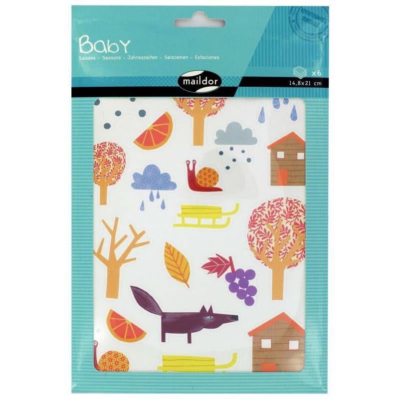 Pochette de 123 maxi gommettes "Les 4 saisons", adhésives repositionnables - Ma Rentrée Facile