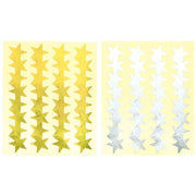 Pochette de 128 maxi gommettes étoiles métalisées or et argent - Ma Rentrée Facile