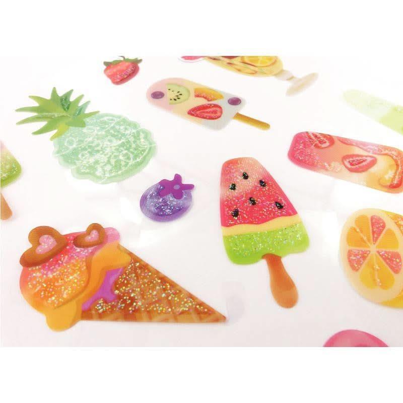 Pochette de 129 stickers scintillants thème fun, 5 planches - Ma Rentrée Facile