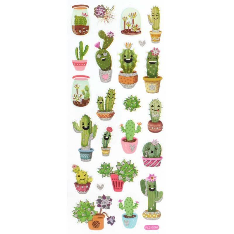 Pochette de 129 stickers scintillants thème fun, 5 planches - Ma Rentrée Facile
