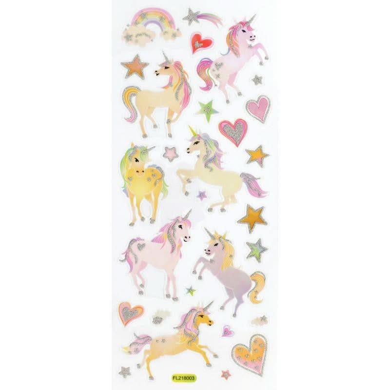 Pochette de 129 stickers scintillants thème fun, 5 planches - Ma Rentrée Facile