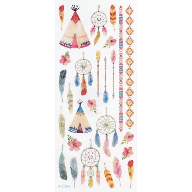 Pochette de 129 stickers scintillants thème fun, 5 planches - Ma Rentrée Facile