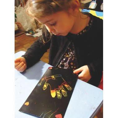 Pochette de 30 feuilles à gratter arc-en-ciel, 10x15cm - Ma Rentrée Facile