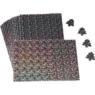 Pochette de 15 feuilles holographiques, 21x29,7cm, 160g - Ma Rentrée Facile