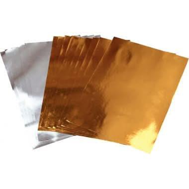 Pochette de 15 feuilles métallisées adhésives 21x29,7cm, 80g - Ma Rentrée Facile