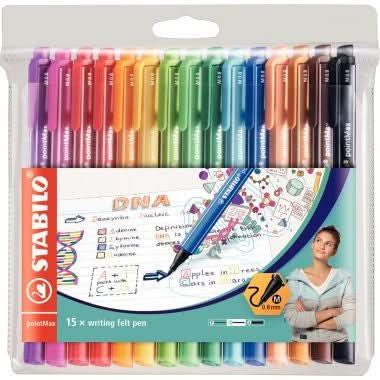 Pochette de 15 feutres Pointmax assortis - Ma Rentrée Facile