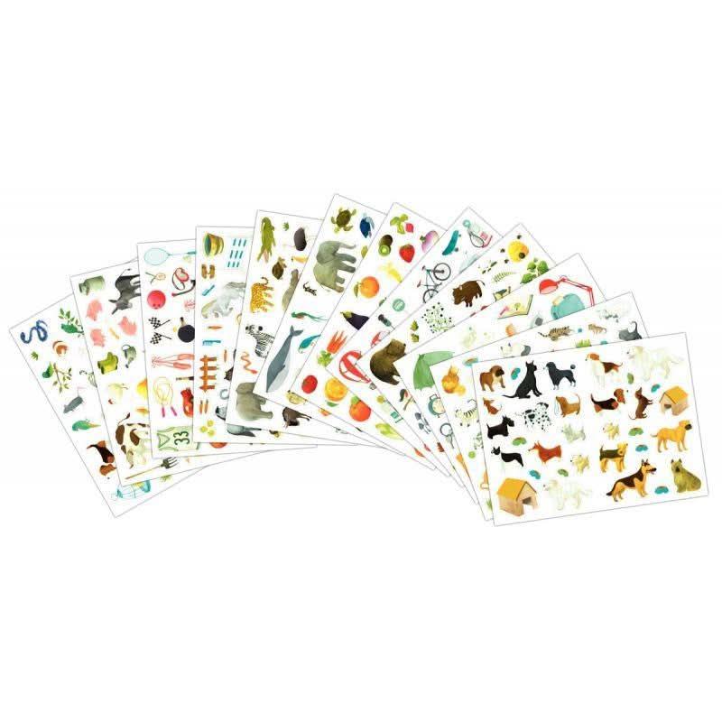 Pochette de 1684 gommettes thématiques assorties, adhésives repositionnables - Ma Rentrée Facile