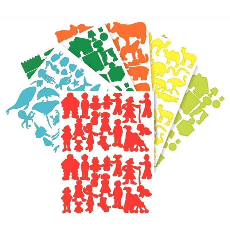 Pochette de 2 240 gommettes thématiques assorties, repositionnables - Ma Rentrée Facile