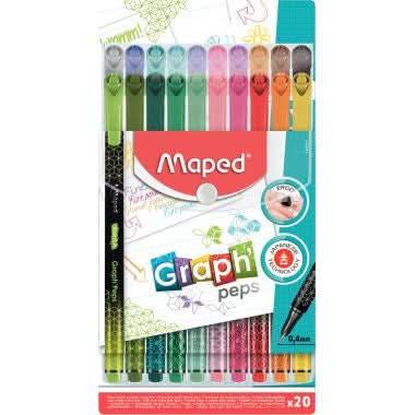 Pochette de 20 feutres Graph Peps assortis - Ma Rentrée Facile