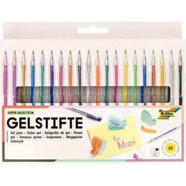 Pochette de 20 stylos encre gel assortis - Ma Rentrée Facile