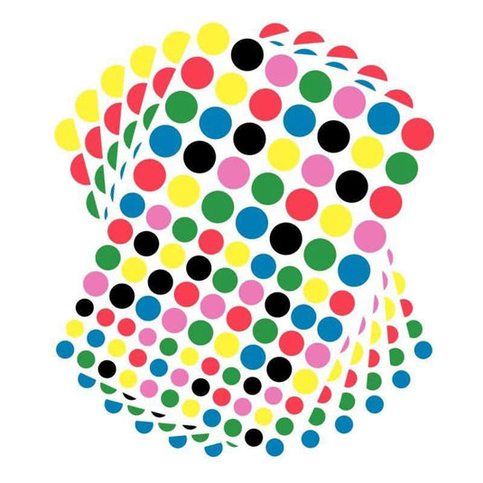Pochette de 2080 gommettes rondes 6 couleurs assorties - Ma Rentrée Facile