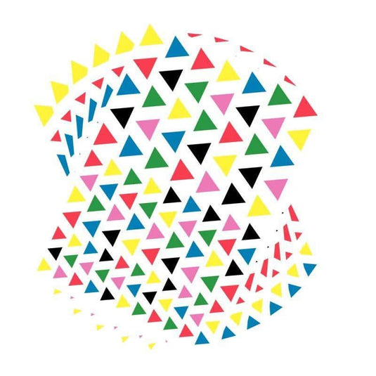 Pochette de 2080 gommettes triangulaires 6 couleurs assorties - Ma Rentrée Facile