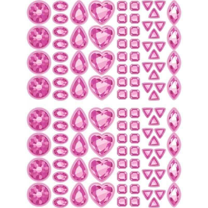 Pochette de 2200 gommettes formes pierres précieuses adhésives repositionnables - Ma Rentrée Facile