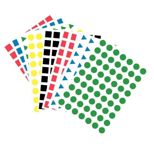 Pochette de 2520 maxi gommettes géométriques 16mm - Ma Rentrée Facile