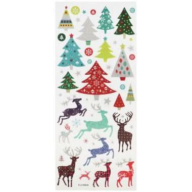 Pochette de 255 stickers scintillants thème Noël - Ma Rentrée Facile